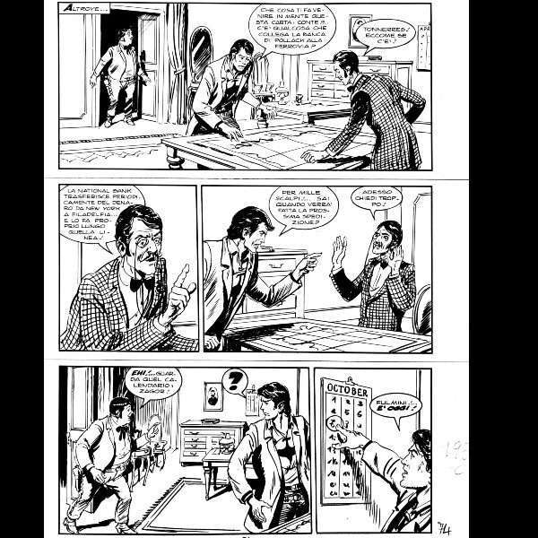 Tavola 74 Zagor 396 di Ferri Gallieno disegno fumetti mondi sommersi lecce arretrati compra online negozio esauriti