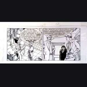 Tavola originale vignette corrette 14 18 Martin Mystere 268 di Lucio Filippucci disegno fumetti mondi sommersi lecce arretrati compra online negozio esauriti