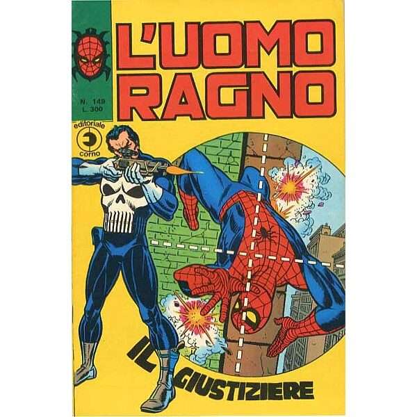Uomo Ragno 149 Editoriale Corno Marvel Comics italiano fumetto originali supereroi Spider Man prima serie compro vendo online negozio ebay mondi sommersi lecce offerta sconti