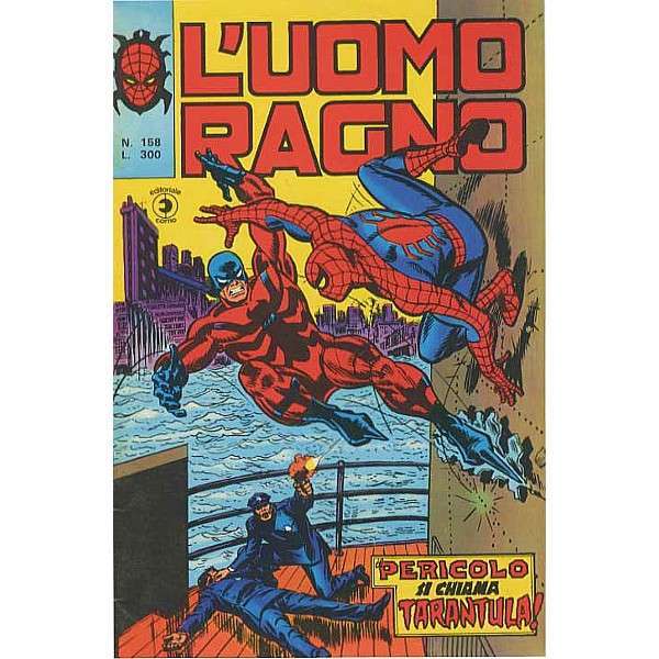 Uomo Ragno 158 Editoriale Corno Marvel Comics italiano fumetto originali supereroi Spider Man prima serie compro vendo online negozio ebay mondi sommersi lecce offerta sconti