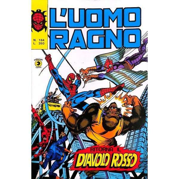 Uomo Ragno 164 Editoriale Corno Marvel Comics italiano fumetto originali supereroi Spider Man prima serie compro vendo online negozio ebay mondi sommersi lecce offerta sconti