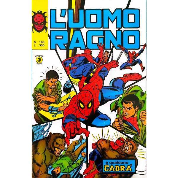 Uomo Ragno 169 Editoriale Corno Marvel Comics italiano fumetto originali supereroi Spider Man prima serie compro vendo online negozio ebay mondi sommersi lecce offerta sconti