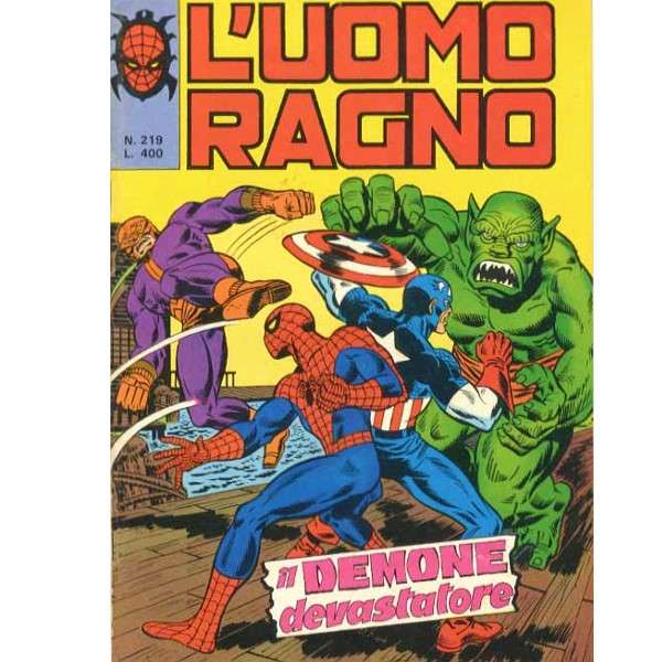 Uomo Ragno 219 Editoriale Corno Marvel Comics italiano fumetto originali supereroi Spider Man prima serie compro vendo online negozio ebay mondi sommersi lecce offerta sconti