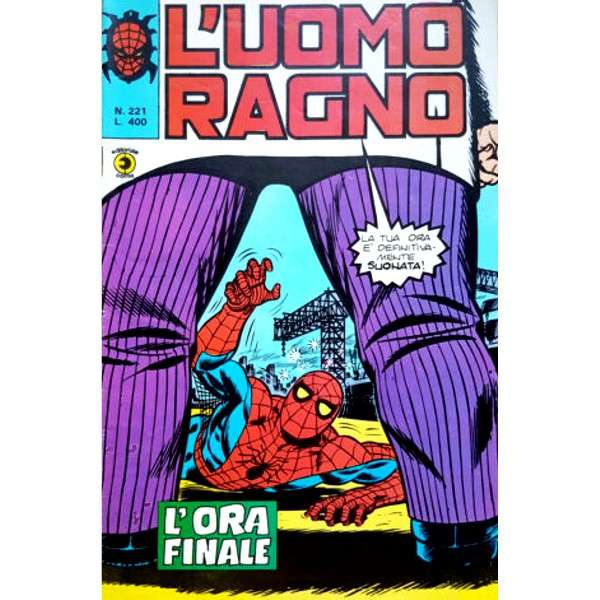 Uomo Ragno 221 Editoriale Corno Marvel Comics italiano fumetto originali supereroi Spider Man prima serie compro vendo online negozio ebay mondi sommersi lecce offerta sconti