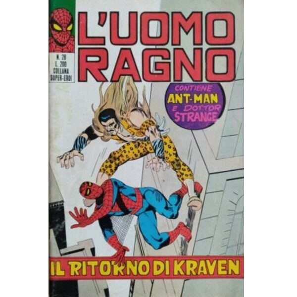 Uomo Ragno 28 Editoriale Corno Marvel Comics collana super eroi italiano fumetto originali supereroi Spider Man prima serie compro vendo online negozio ebay mondi sommersi lecce offerta sconti