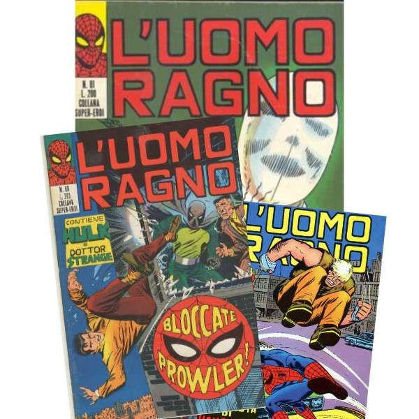 Uomo Ragno 81 81 82 Editoriale Corno Marvel Comics italiano fumetto originali supereroi Spider Man prima serie compro vendo online negozio ebay mondi sommersi lecce offerta sconti