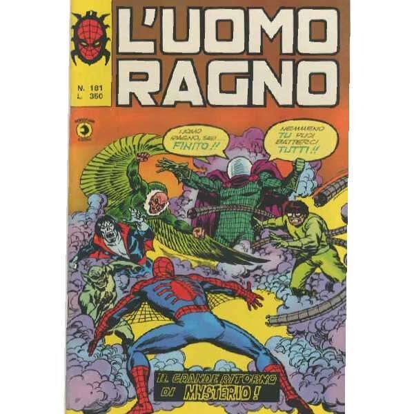 Uomo Ragno 181 Editoriale Corno Marvel Comics italiano fumetto originali supereroi Spider Man prima serie compro vendo online negozio ebay mondi sommersi lecce offerta sconti