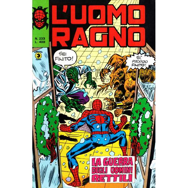 Uomo Ragno 233 Editoriale Corno Marvel Comics italiano fumetto originali supereroi Spider Man prima serie compro vendo online negozio ebay mondi sommersi lecce offerta sconti