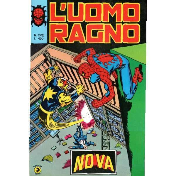 Uomo Ragno 242 Editoriale Corno Marvel Comics italiano fumetto originali supereroi Spider Man prima serie compro vendo online negozio ebay mondi sommersi lecce offerta sconti