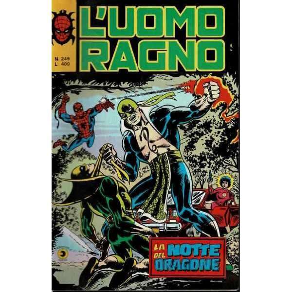 Uomo Ragno 249 Editoriale Corno Marvel Comics italiano fumetto originali supereroi Spider Man prima serie compro vendo online negozio ebay mondi sommersi lecce offerta sconti