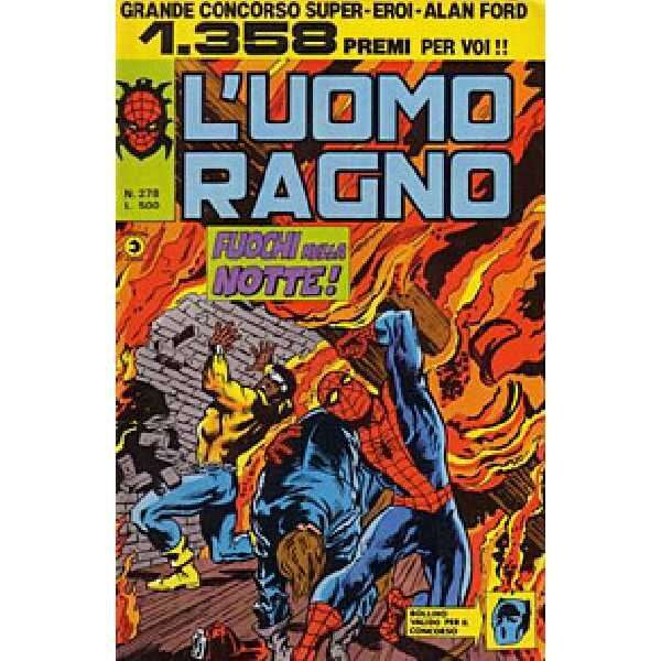 Uomo Ragno 278 Editoriale Corno Marvel Comics italiano fumetto originali supereroi Spider Man prima serie compro vendo online negozio ebay mondi sommersi lecce offerta sconti