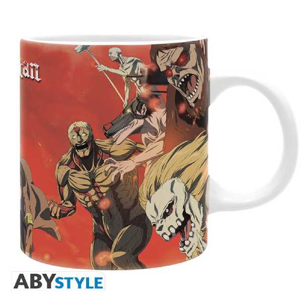 Tazza ATTACK ON TITAN Mug 320 ml Battle scene season 4 subli x2