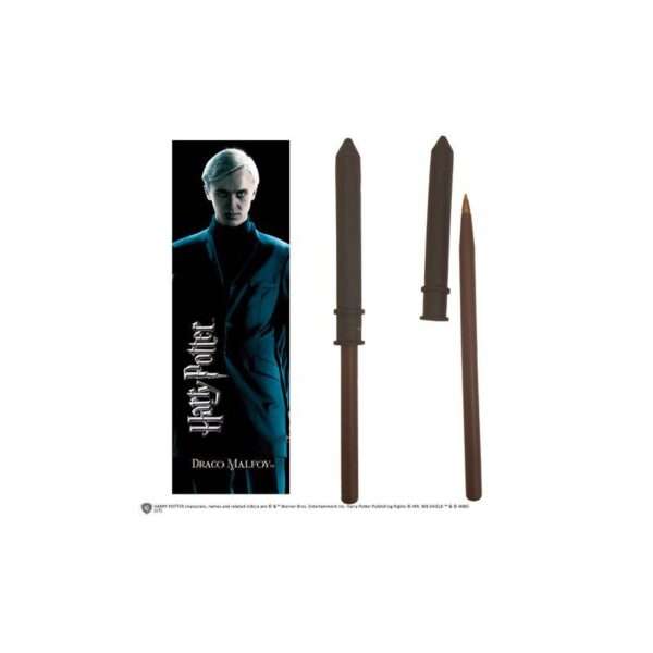 HARRY POTTER PENNA BACCHETTA DRACO MALFOY CON SEGNALIBRO
